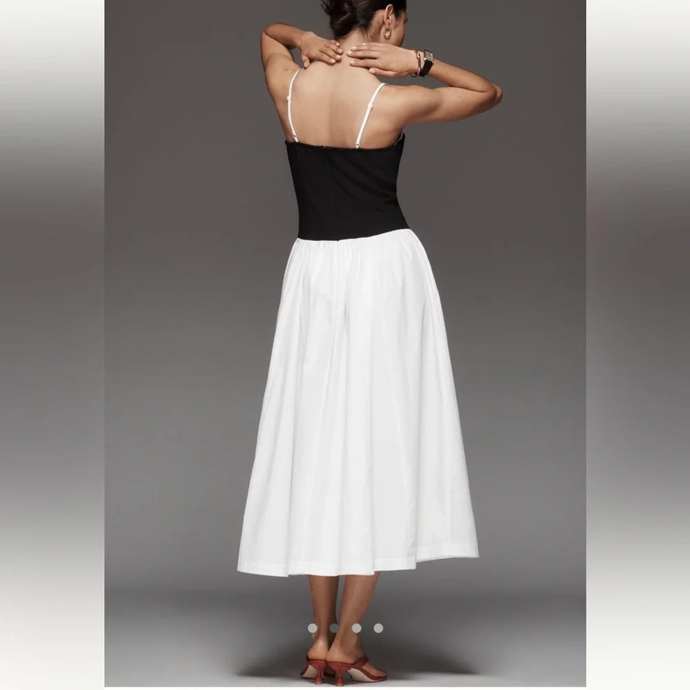 By Anthropologie Twofer Peekaboo Midi Dress - Picture 2 of 8